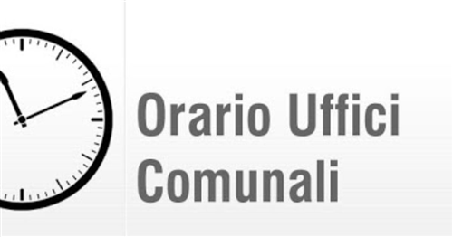 Orario ufficio tecnico agosto/dicembre 2026